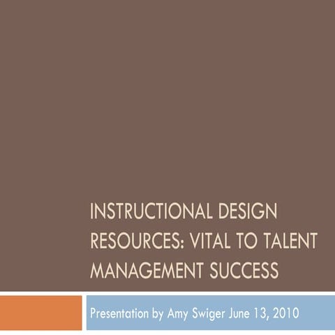 Instructional Design Value  7 21 10