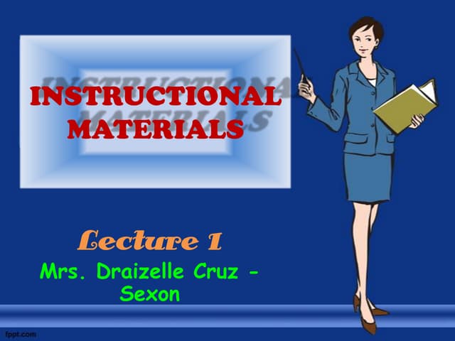 Instructional materials