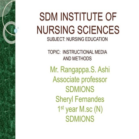 Instructional media Dr.Rangappa. S.  Ashi