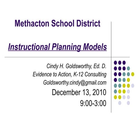 Instructional models