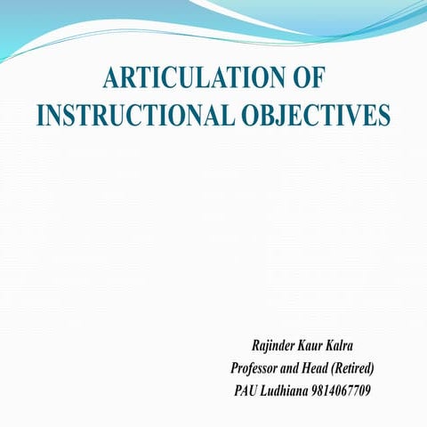 I nstructional objectives 21august