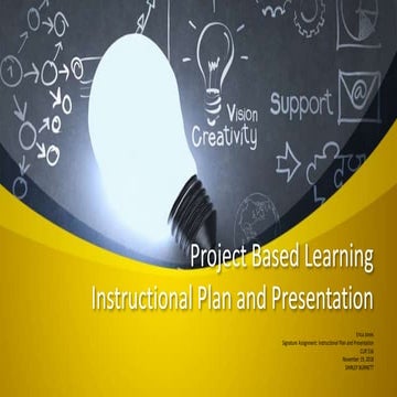 Instructional plan and presentation