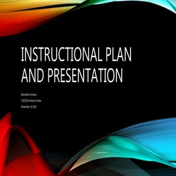 Instructional plan presentation november 9, 2015