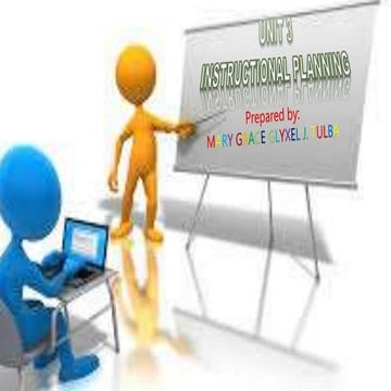 Instructional plan (unit 3) ; teaching strategies.