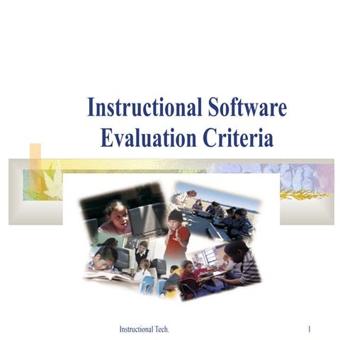 Instructional software evaluation