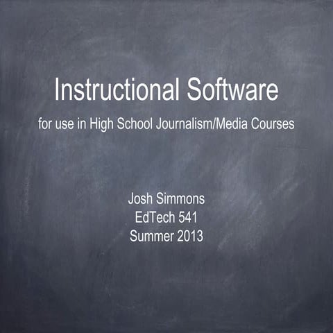 Instructional software presentation