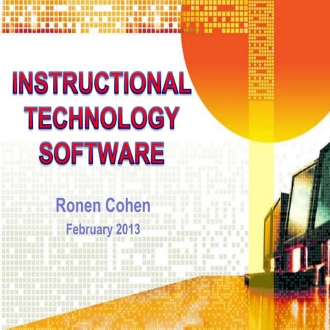 Instructional software presentation  ronen cohen