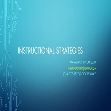 Instructional strategies