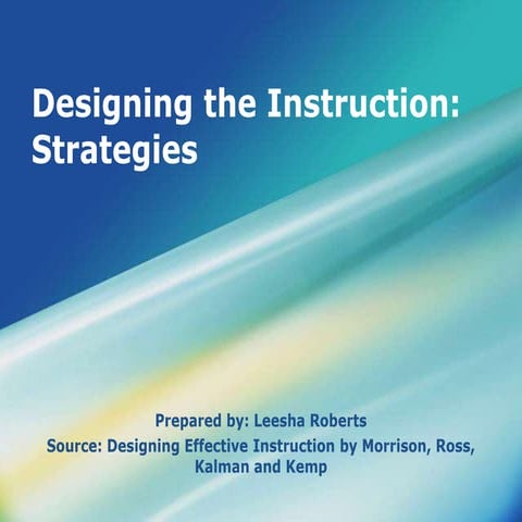 Instructional Strategies