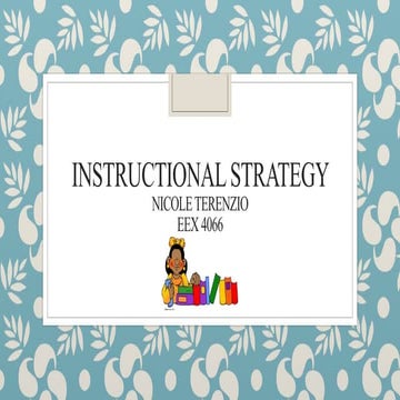 Instructional strategy powerpoint terenzio