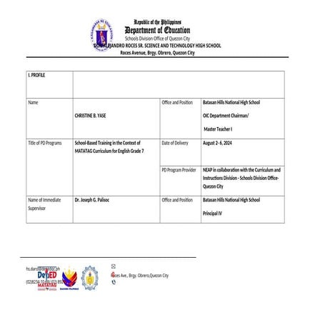 LAC PLAN 2025-2026.docx SAMPLE SCHOOL LEARNING ACTION CELL PLAN | DOCX