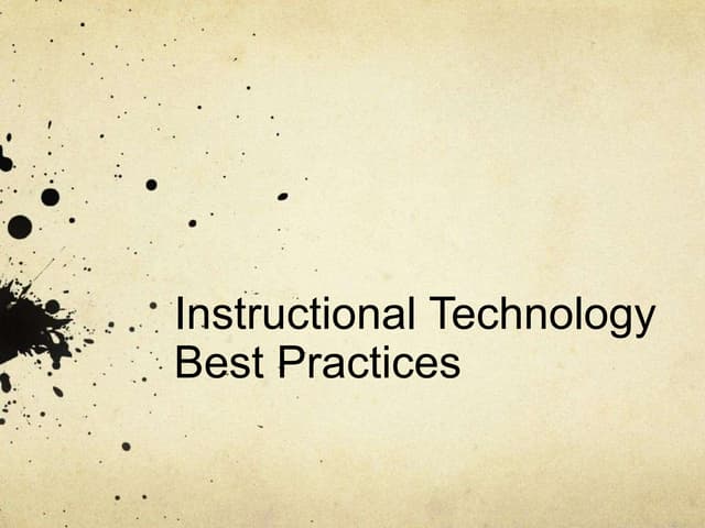 Instructional tech best_practices
