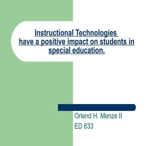 Instructional technologies