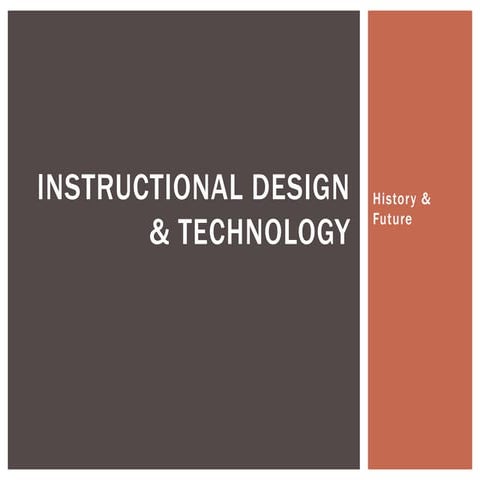 Instructional technologyhistoryfuture