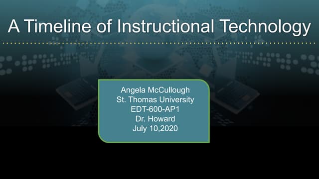 Instructional technology timeline 2