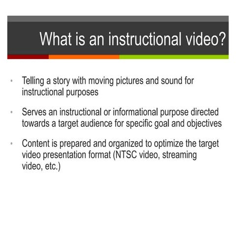 Instructional video