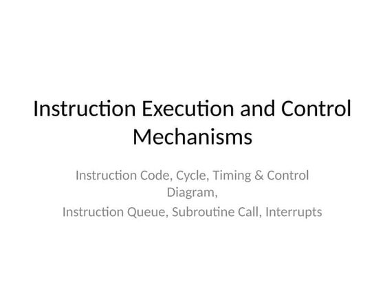 instruction cycle ppt | PPTX