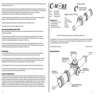 Instructions SPUHR Ideal Scope Mounting System | Optics Trade | PDF