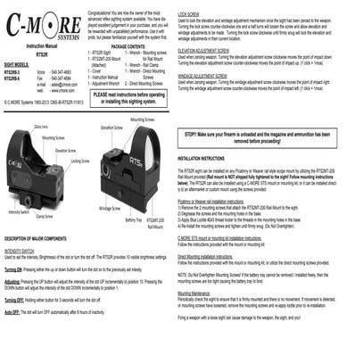 Instruction Manual | Aimpoint Acro P-2 | Optics Trade | PDF