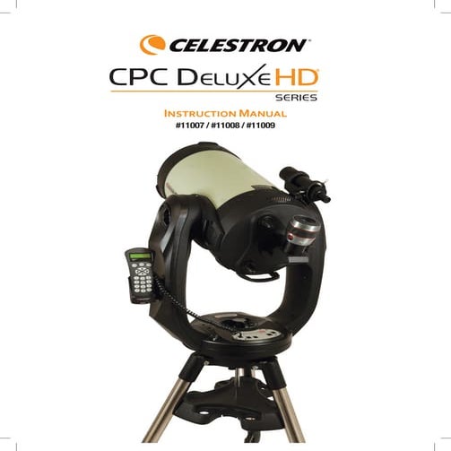 Instruction manual | Celestron CPC Deluxe HD Telescopes | Optics Trade