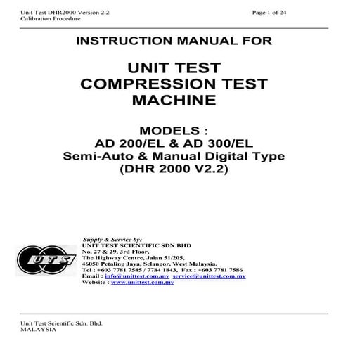 Instruction manual for dhr v2.2 | PDF