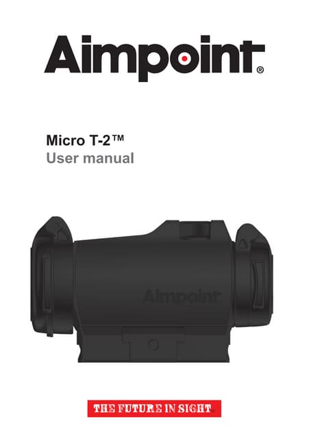 Instruction manual | Aimpoint CompM4 and CompM4s | Optics Trade | PDF