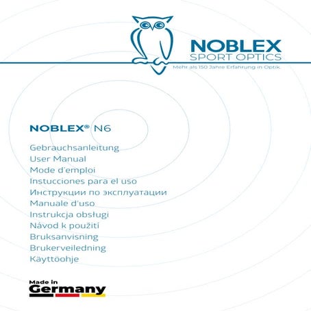 Instruction manual | Noblex N6 Rifle Scopes | Optics Trade | PDF