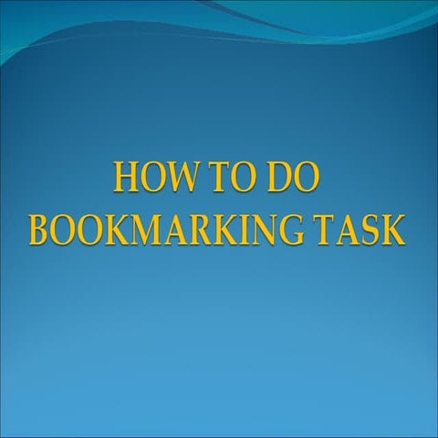 Instruction on doing Bookmarking Task 1