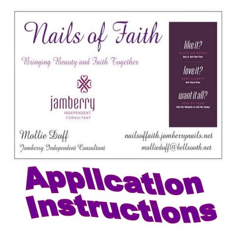 Jamberry Application Instructions | PPT