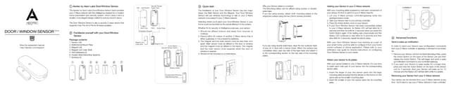 Instructions   aeon labs door window sensor gen5