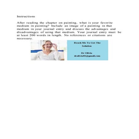 InstructionsAfter reading the chapter on painting, what is your | DOCX