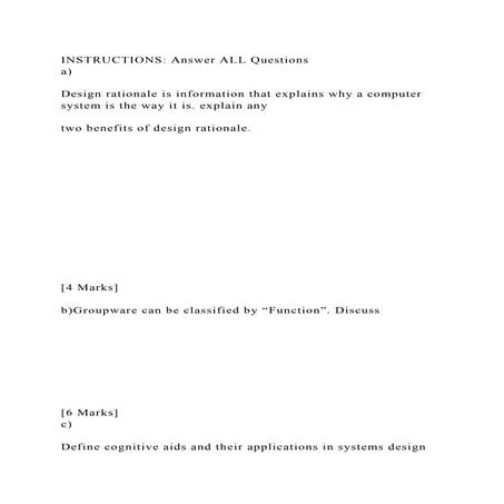 INSTRUCTIONS Answer ALL Questionsa)Design rationale is inform.docx