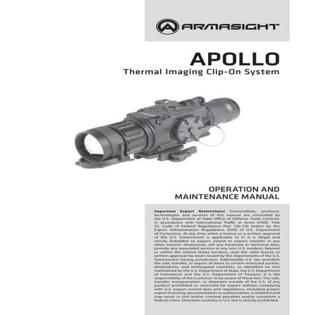 Instructions ARMASIGHT Apollo Thermal Clip-On | Optics Trade