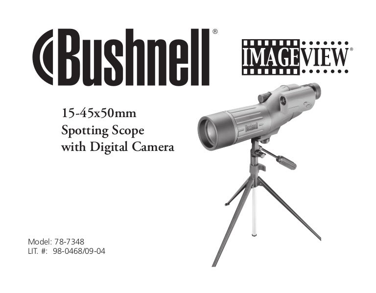 Instructions BUSHNELL Image View 1545x50 Spotting Scope Optics Tra…