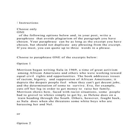 ⁞ InstructionsChoose only ONE  of the following options .docx