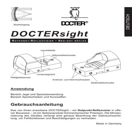 Instructions DOCTER®sight Red Dot | Optics Trade