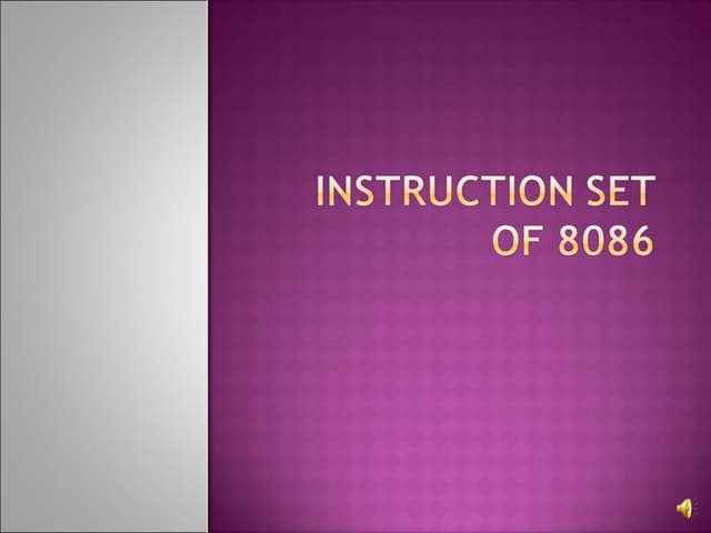 Instruction set