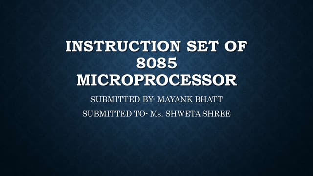 Instruction set