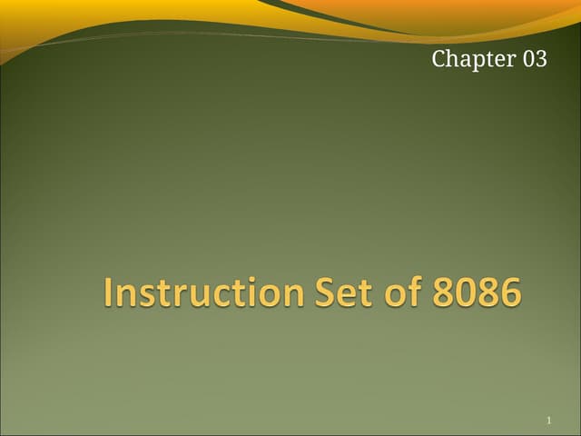 Instruction set Madha Insstitute of Engineering