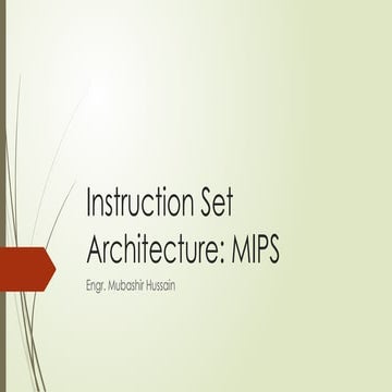 MIPS Architecture | PPTX