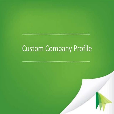 Instructions for creating a custom company profile
