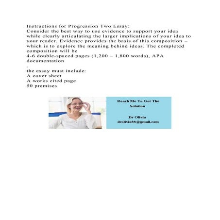 Instructions for Progression Two EssayConsider the best way to us.docx