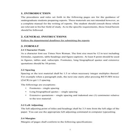 Instructions for report final