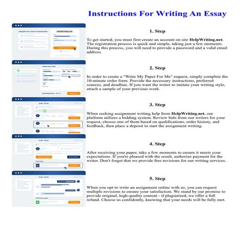 Instructions For Writing An Essay