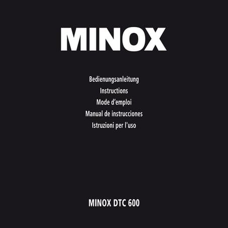 Instructions MINOX Wildfire DTC 600 | Optics Trade