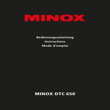 Instructions MINOX Wildfire DTC 650 | Optics Trade