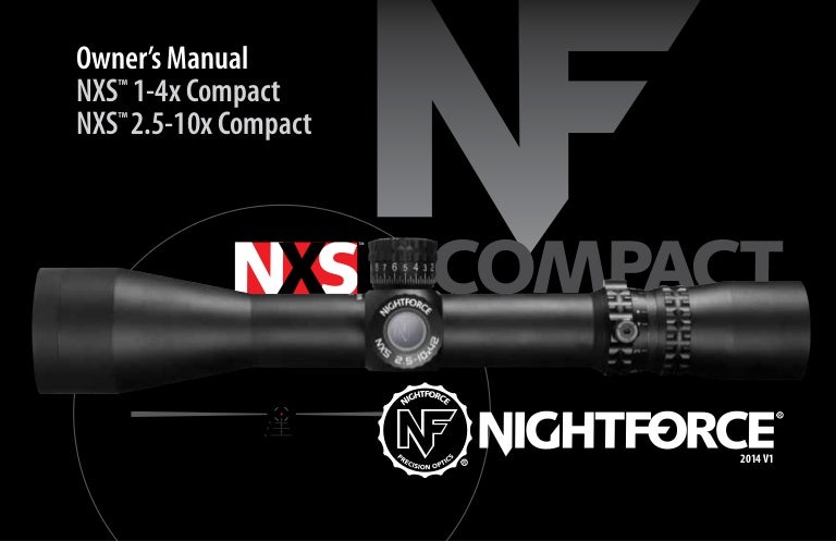 Instructions Nightforce Nxs Riflescopes Optics Trade