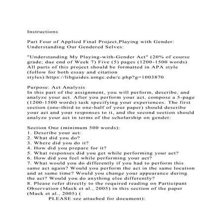 InstructionsPart Four of Applied Final Project,Playing with Ge.docx