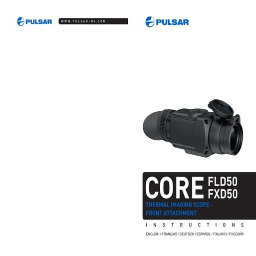 Instruction manual | Pulsar Core FLD50, FXD50 Thermal Imaging ...