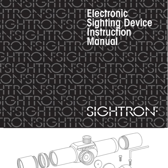 Instructions SIGHTRON Electronic Sighting Device | Optics Trade | PDF